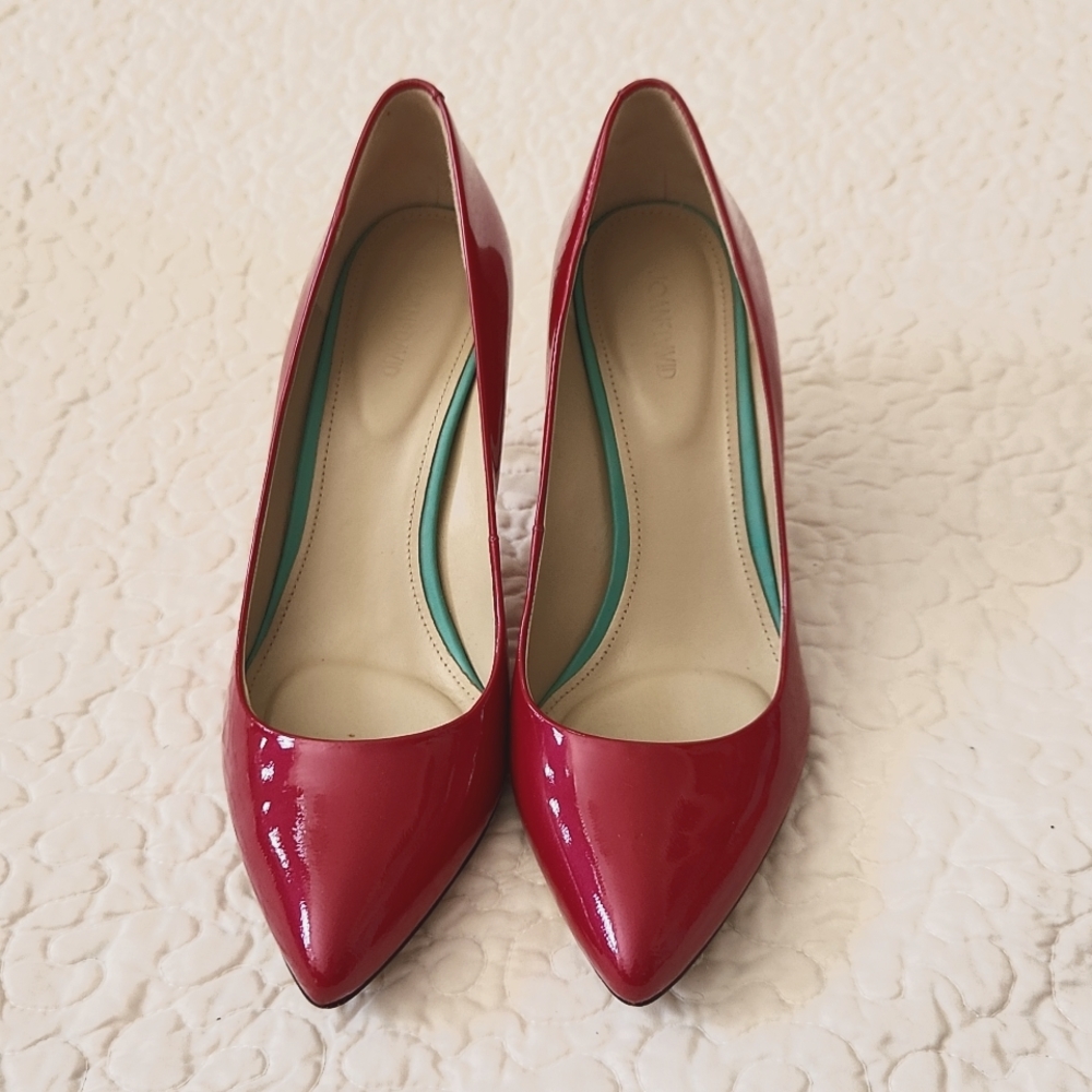 Womens Joan & David dark pink 3 1/2" heel shoes size 8 1/2.